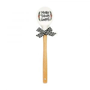Brownlow Gifts Silicone Spatula w/ Cute Saying Wooden Handle