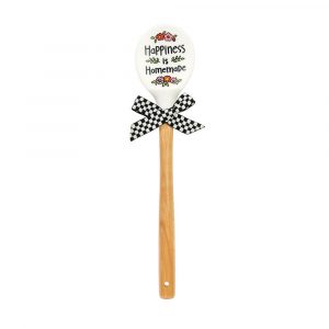 Brownlow Gifts Silicone Spatula w/ Cute Saying Wooden Handle